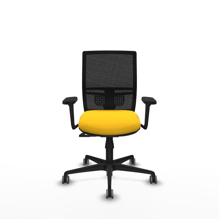 PIQUERAS Y CRESPO Silla de oficina Yunquera con mecanismo Sincro, Amarillo y Negro PIQUERAS Y CRESPO Silla de oficina Yunquera con mecanismo Sincro, Amarillo y Negro