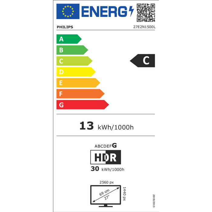 Philips Monitor 27E2N1500L Quad HD IPS 27 pulgadas Negro Philips Monitor 27E2N1500L Quad HD IPS 27 pulgadas Negro