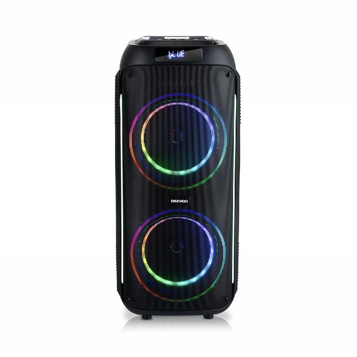 Daewoo Altavoz Party Speaker Bluetooth 40W (350W PMPO) con Microfono Inalambrico, AUX, USB, SD