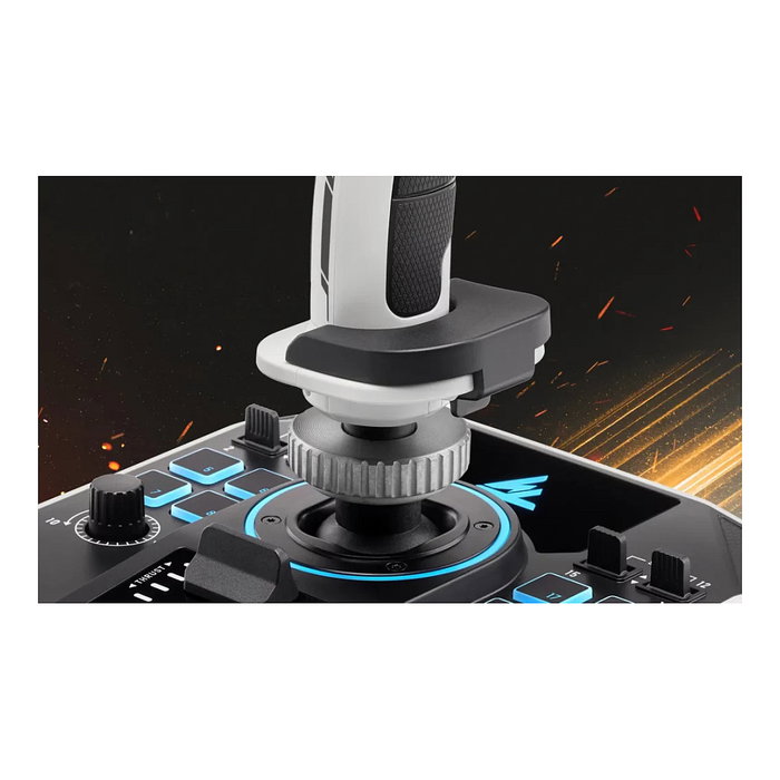 Thrustmaster Sol-R 2 HOSAS Space Sim Duo Palanca de Vuelo Negro, Blanco