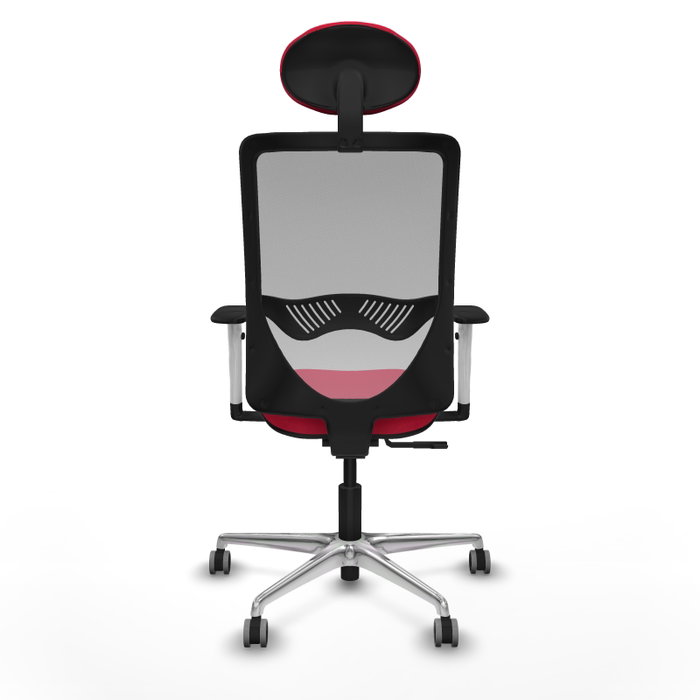 PIQUERAS Y CRESPO Silla de oficina Zulema con mecanismo Sincro, Rojo y Gris