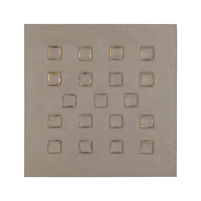 Ixia Cuadro Relieve 2/M Lienzo Decoración 80 x 3,50 x 80 cm