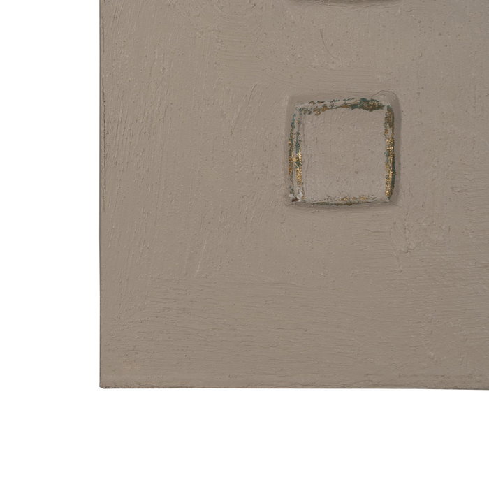 Ixia Cuadro Relieve 2/M Lienzo Decoración 80 x 3,50 x 80 cm