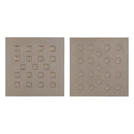 Ixia Cuadro Relieve 2/M Lienzo Decoración 80 x 3,50 x 80 cm