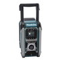 Makita MR007GZ Radio de obra 18V-40V con Bluetooth, DAB+ y FM, pantalla LCD azul, IP65, 5.3 kg, negro y verde