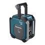 Makita MR007GZ Radio de obra 18V-40V con Bluetooth, DAB+ y FM, pantalla LCD azul, IP65, 5.3 kg, negro y verde