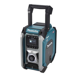 Makita MR007GZ Radio de obra 18V-40V con Bluetooth, DAB+ y FM, pantalla LCD azul, IP65, 5.3 kg, negro y verde