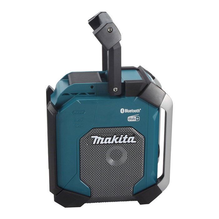 Makita MR007GZ Radio de obra 18V-40V con Bluetooth, DAB+ y FM, pantalla LCD azul, IP65, 5.3 kg, negro y verde