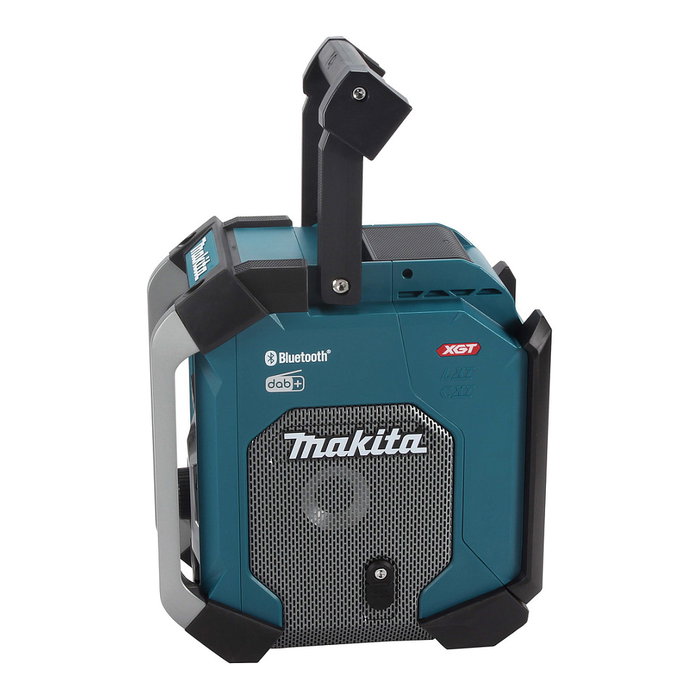 Makita MR007GZ Radio de obra 18V-40V con Bluetooth, DAB+ y FM, pantalla LCD azul, IP65, 5.3 kg, negro y verde