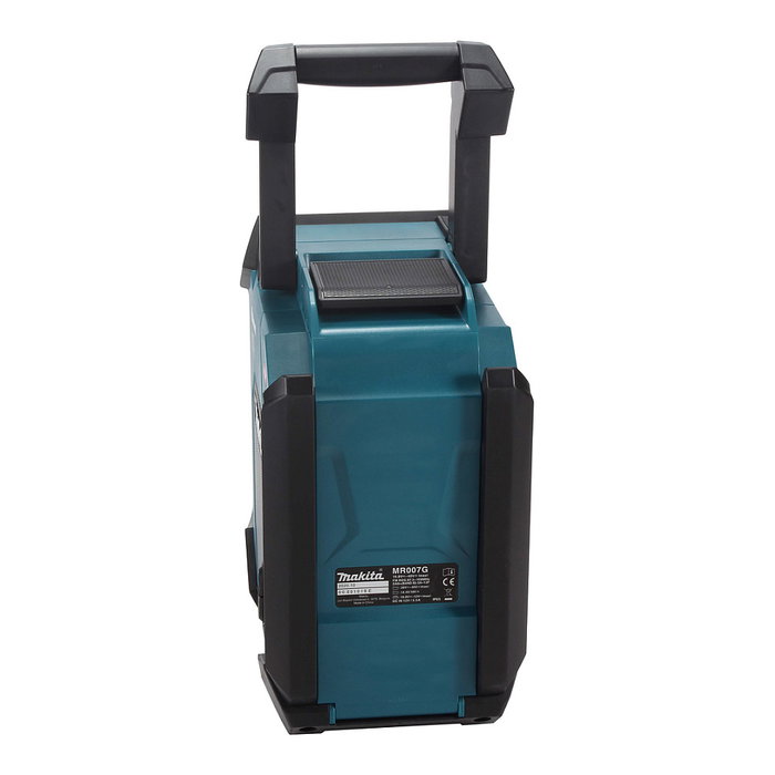 Makita MR007GZ Radio de obra 18V-40V con Bluetooth, DAB+ y FM, pantalla LCD azul, IP65, 5.3 kg, negro y verde