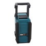 Makita MR007GZ Radio de obra 18V-40V con Bluetooth, DAB+ y FM, pantalla LCD azul, IP65, 5.3 kg, negro y verde