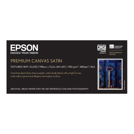 Epson Lienzo Premium Satinado Rollo 44 Pulgadas / 111.76 cm x 12.2 m, 350 g/m² para SureColor SC-P y Stylus Pro