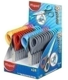 MAPED Tijeras Escolares Sensoft 13cm con Aros Flexibles