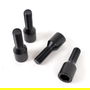 Omp OMPS09611201 Juego de 4 Tornillos Allen M12x1.5 Conico Largo 26 mm Llave 17-19 Color Negro Din 10.9