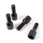 OMP Juego de 4 Tornillos Allen M12x1.5 Cónicos Largos 26mm Negro