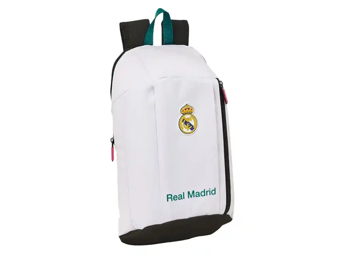 Safta Mini Mochila Real Madrid 26/27 con Cremallera Vertical