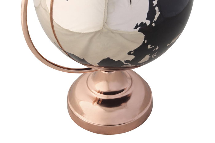 DKD Home Decor Globo Terráqueo de Aluminio Rosa y Negro