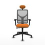 PIQUERAS Y CRESPO Silla de oficina Motilla Naranja y Gris