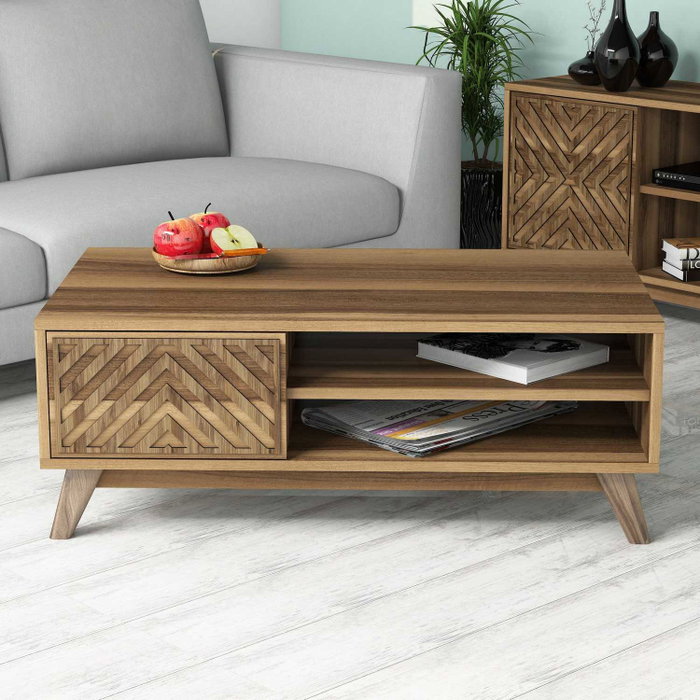 Hanah Home Mesa de Centro Nogal 105 cm Ancho x 38.2 cm Alto x 60 cm Profundo Hanah Home Mesa de Centro Nogal 105 cm Ancho x 38.2 cm Alto x 60 cm Profundo