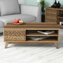 Hanah Home Mesa de Centro Nogal 105 cm Ancho x 38.2 cm Alto x 60 cm Profundo