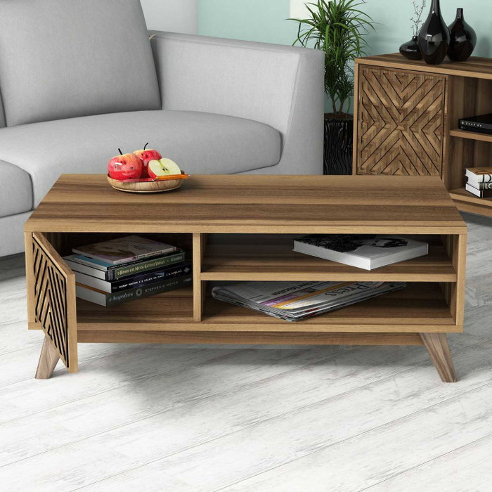 Hanah Home Mesa de Centro Nogal 105 cm Ancho x 38.2 cm Alto x 60 cm Profundo Hanah Home Mesa de Centro Nogal 105 cm Ancho x 38.2 cm Alto x 60 cm Profundo