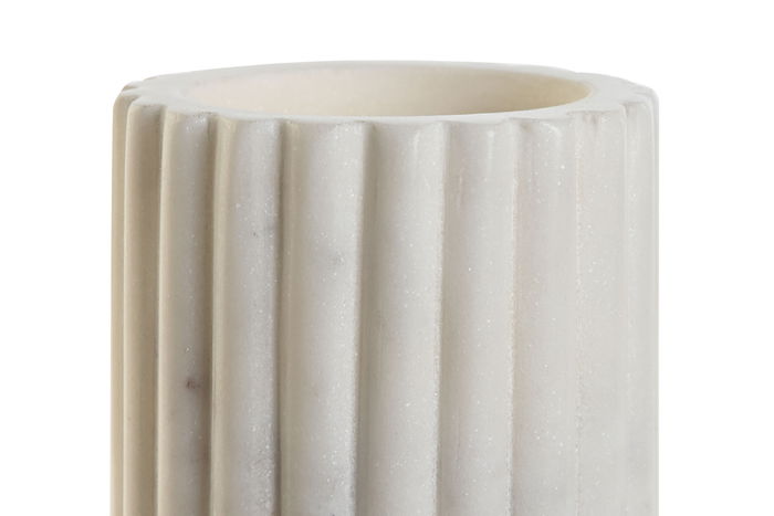 DKD Home Decor Vaso Chic Blanco Mármol 8 x 10 x 8 cm (4 Unidades) DKD Home Decor Vaso Chic Blanco Mármol 8 x 10 x 8 cm (4 Unidades)