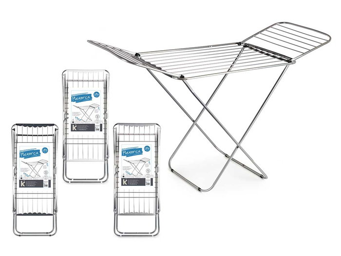 Arte Regal Tendedero Aluminio 20M Mango Plástico, Blanco/Gris Claro/Gris Oscuro Surtidos, 132x4x55cm (Set de 6) Arte Regal Tendedero Aluminio 20M Mango Plástico, Blanco/Gris Claro/Gris Oscuro Surtidos, 132x4x55cm (Set de 6)