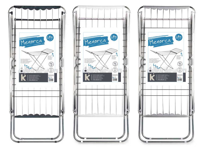 Arte Regal Tendedero Aluminio 20M Mango Plástico, Blanco/Gris Claro/Gris Oscuro Surtidos, 132x4x55cm (Set de 6) Arte Regal Tendedero Aluminio 20M Mango Plástico, Blanco/Gris Claro/Gris Oscuro Surtidos, 132x4x55cm (Set de 6)