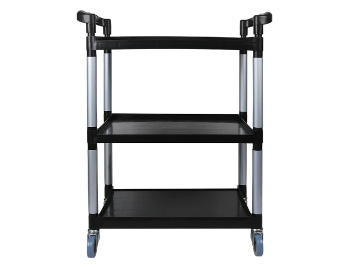 Q-connect Carro de Servicio Multifuncional con 3 Estantes de Polipropileno 830x420x970 mm