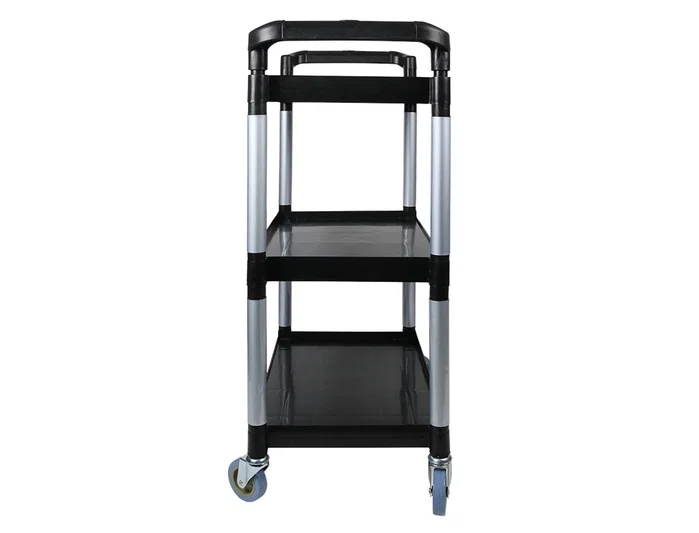 Q-connect Carro de Servicio Multifuncional con 3 Estantes de Polipropileno 830x420x970 mm