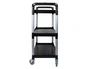 Q-connect Carro de Servicio Multifuncional con 3 Estantes de Polipropileno 830x420x970 mm