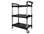 Q-connect Carro de Servicio Multifuncional con 3 Estantes de Polipropileno 830x420x970 mm
