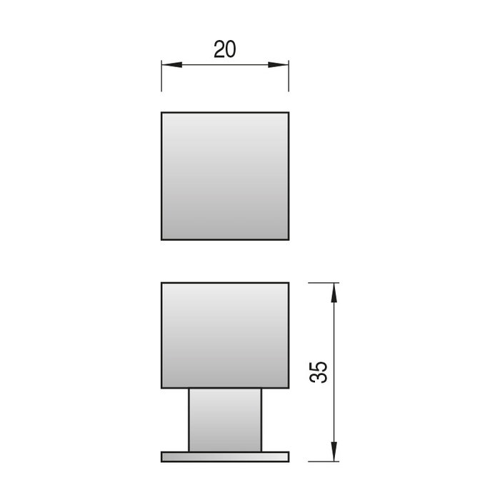 Herrajes Alk Pomo Acero Inoxidable 20Mm