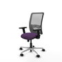 PIQUERAS Y CRESPO Silla de oficina Zulema con mecanismo Sincro, Morado y Gris