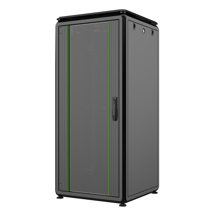 Lanview Armario Rack 19 Pulgadas 26U para Servidores, 600 x 600 x 1342 mm, Puerta Frontal de Vidrio, Negro RAL9005 Lanview Armario Rack 19 Pulgadas 26U para Servidores, 600 x 600 x 1342 mm, Puerta Frontal de Vidrio, Negro RAL9005
