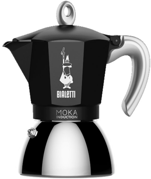 Bialetti Moka 4TZ Induction negra, 4 tazas Bialetti Moka 4TZ Induction negra, 4 tazas