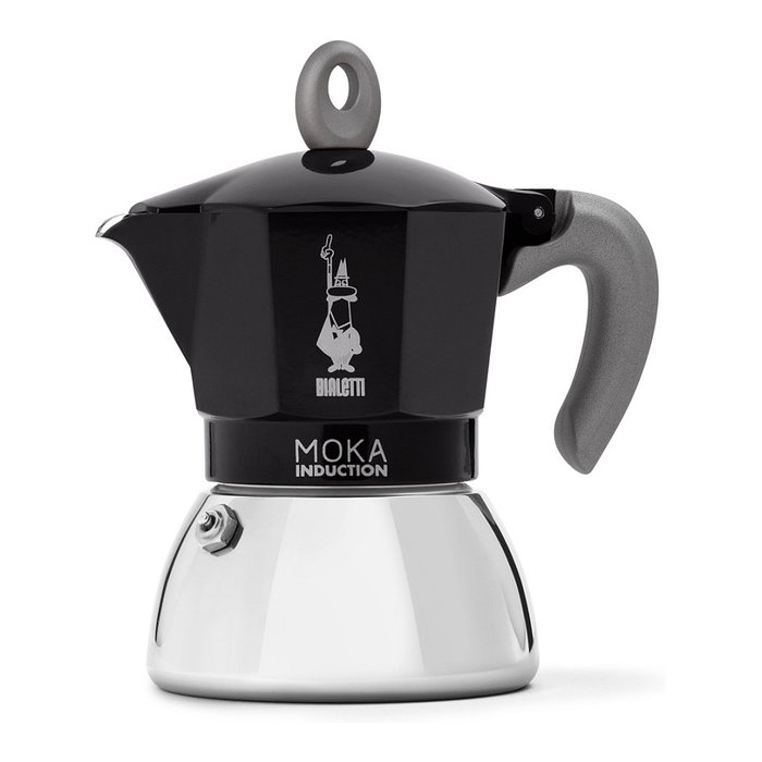 Bialetti Moka 4TZ Induction negra, 4 tazas Bialetti Moka 4TZ Induction negra, 4 tazas
