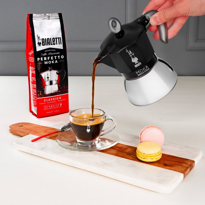 Bialetti Moka 4TZ Induction negra, 4 tazas Bialetti Moka 4TZ Induction negra, 4 tazas