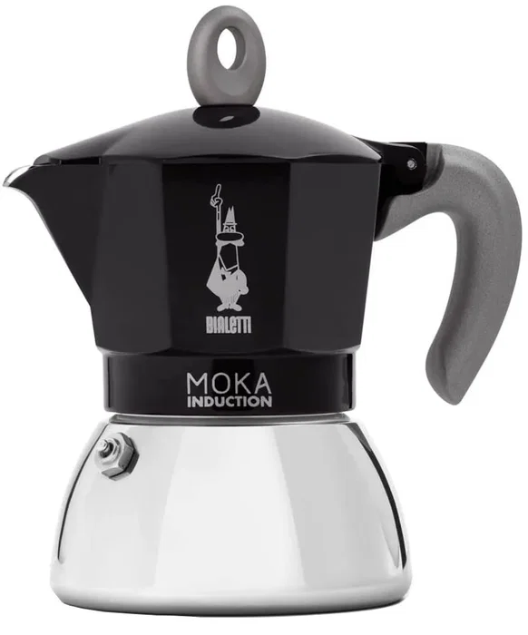 Bialetti Moka 4TZ Induction negra, 4 tazas Bialetti Moka 4TZ Induction negra, 4 tazas