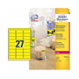 AVERY Zweckform Etiquetas L6004-25 amarillas 63,5 x 29,6 mm