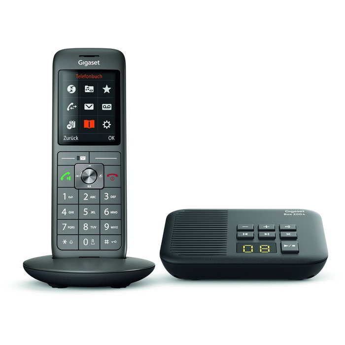 Gigaset CL660A Teléfono Inalámbrico DECT con Contestador Automático, Antracita