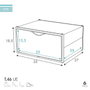 Max Home Pack 6 Cajas Zapatos Apilables 35x27x18,5cm PP/ABS Color Baby