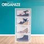 Max Home Pack 6 Cajas Zapatos Apilables 35x27x18,5cm PP/ABS Color Baby