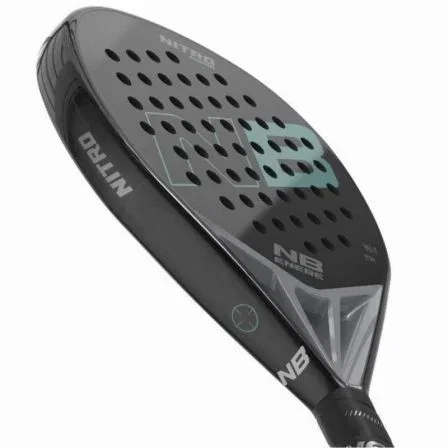 Enebe Nitro Green Junior 2024/ Pala de Pádel Verde y Negro, 320-340 g, 38 mm, Redonda, Fibra de Vidrio, EVA HR2, Balance Medio