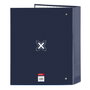 Safta Carpeta de 4 Anillas Munich Blue Indigo Lomo Ancho
