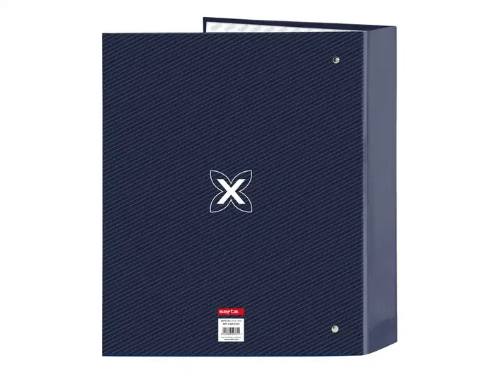 Safta Carpeta de 4 Anillas Munich Blue Indigo Lomo Ancho