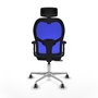 PIQUERAS Y CRESPO Silla de oficina Jorquera Azul con mecanismo Sincro/Traslack
