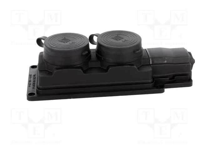 PAWBOL Tomacorriente Schuko 2x 16A Negro PAWBOL Tomacorriente Schuko 2x 16A Negro