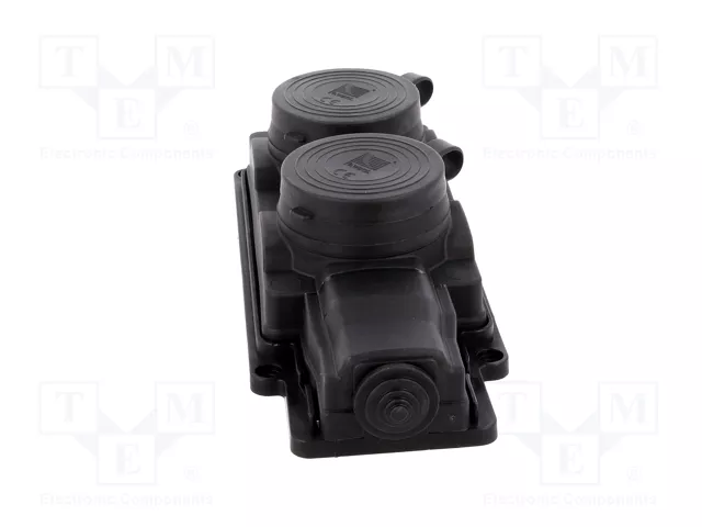 PAWBOL Tomacorriente Schuko 2x 16A Negro PAWBOL Tomacorriente Schuko 2x 16A Negro