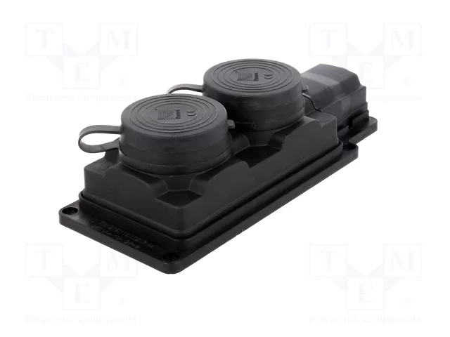 PAWBOL Tomacorriente Schuko 2x 16A Negro PAWBOL Tomacorriente Schuko 2x 16A Negro
